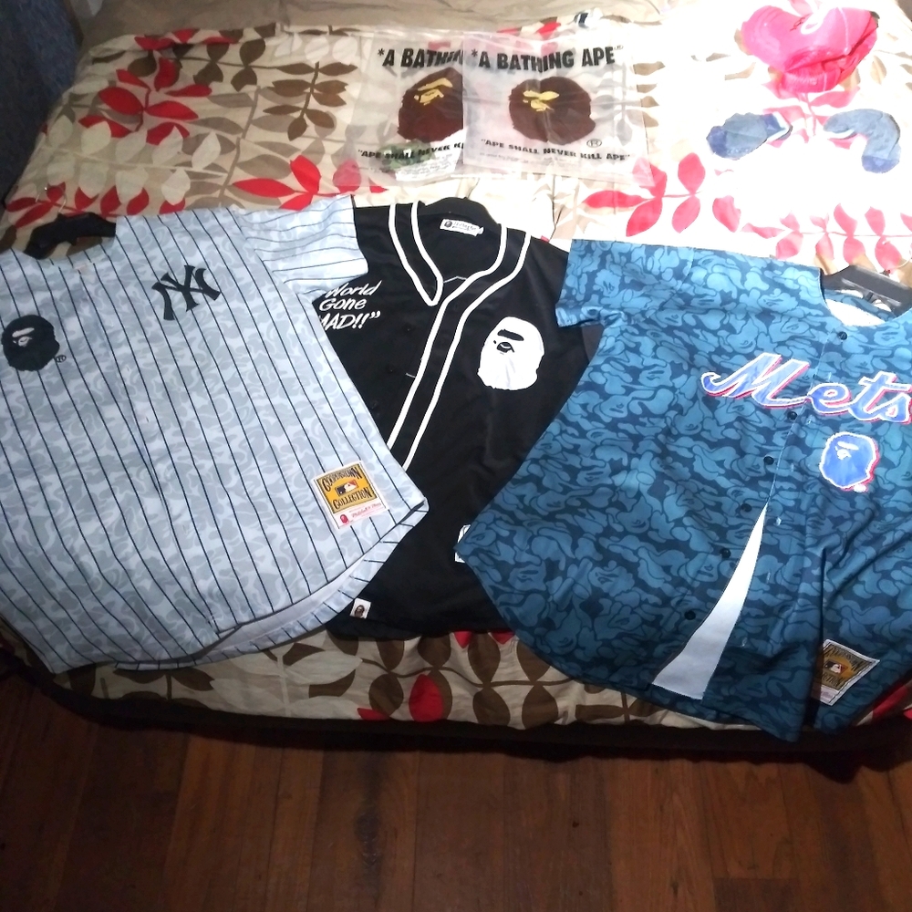 BATHING APE BLACK JERSEY ONLY